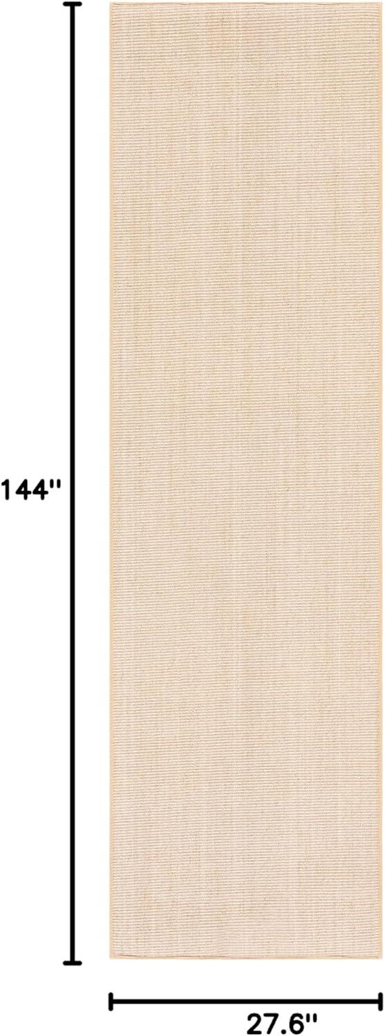 imageMartha Stewart x SAFAVIEH Area Rug Collection 9 x 13 Natural Brown Sisal amp Jute Farmhouse Style Ideal for Living Room Bedroom Office Dining Space MSR9501ABeigeIvory