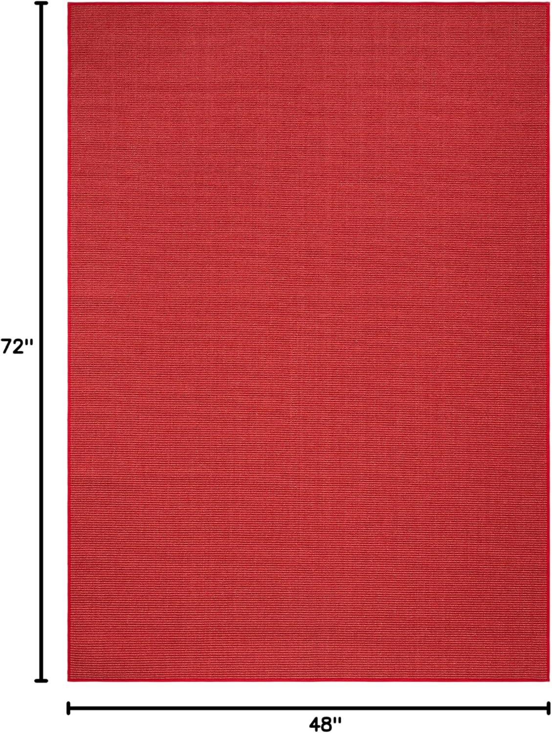 imageMartha Stewart x SAFAVIEH Area Rug Collection 9 x 13 Natural Brown Sisal amp Jute Farmhouse Style Ideal for Living Room Bedroom Office Dining Space MSR9501ARed