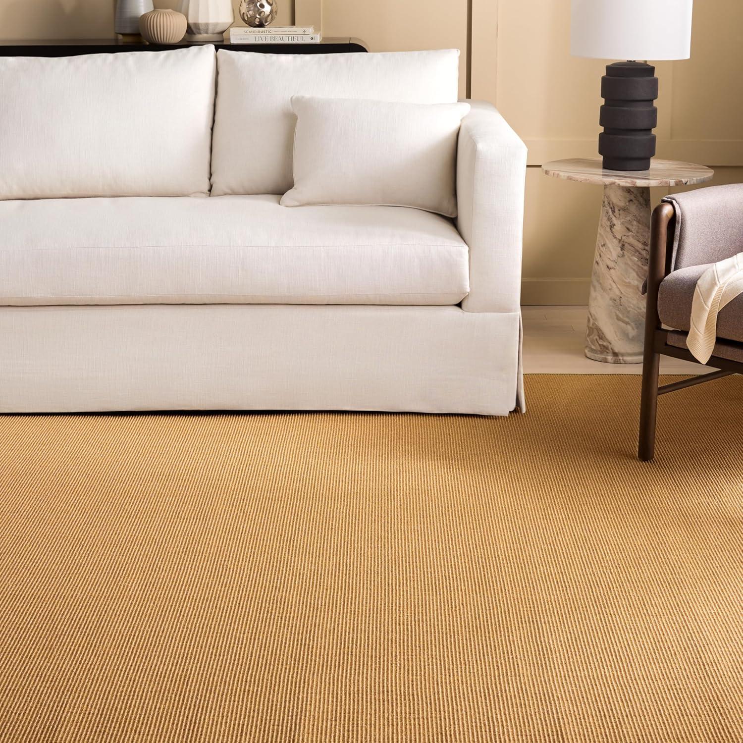 imageMartha Stewart x SAFAVIEH Area Rug Collection 9 x 13 Natural Brown Sisal amp Jute Farmhouse Style Ideal for Living Room Bedroom Office Dining Space MSR9501ANaturalGreen