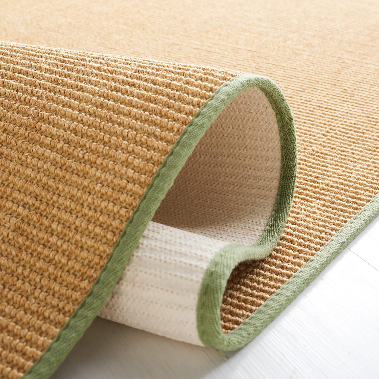 imageMartha Stewart x SAFAVIEH Area Rug Collection 9 x 13 Natural Brown Sisal amp Jute Farmhouse Style Ideal for Living Room Bedroom Office Dining Space MSR9501ANaturalGreen