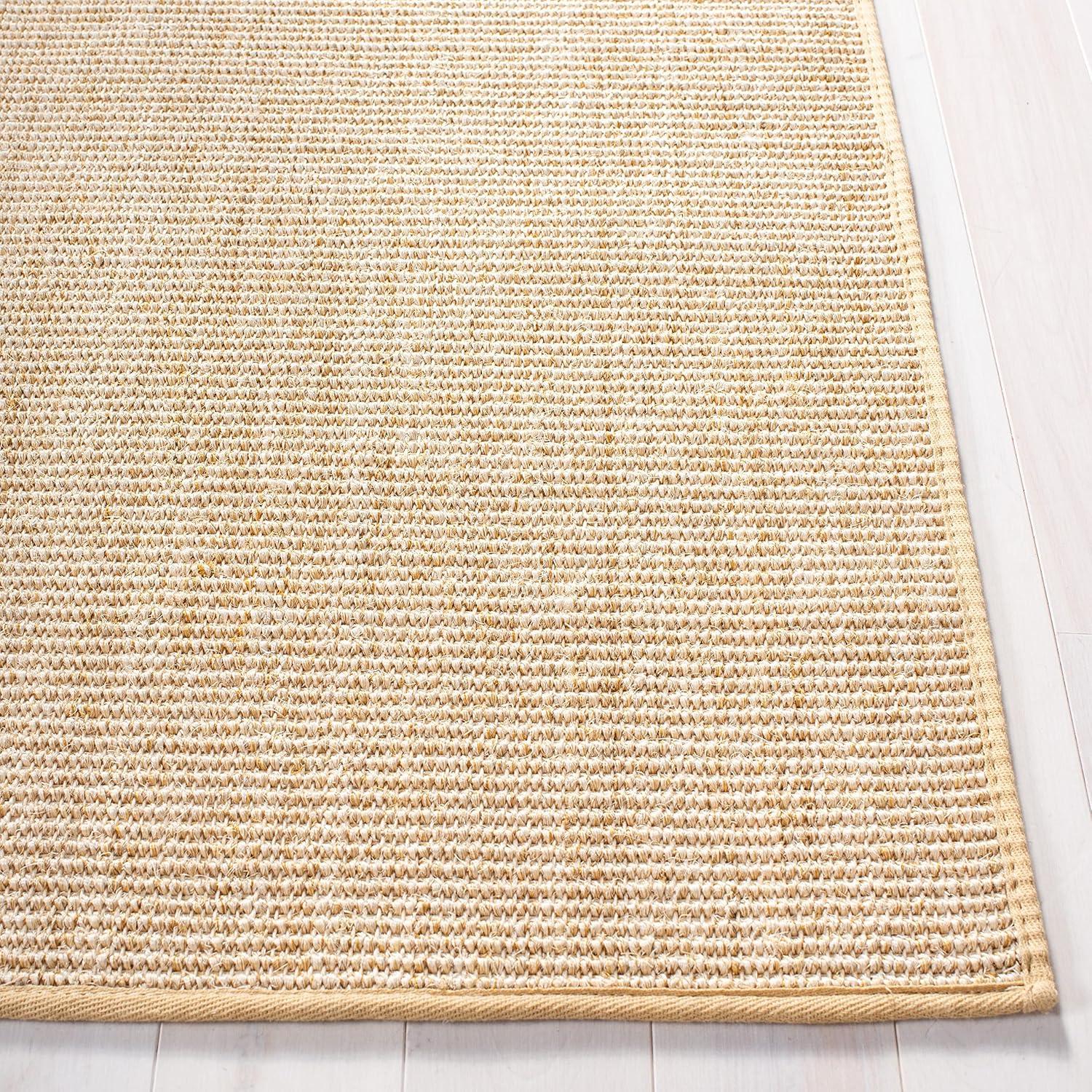 imageMartha Stewart x SAFAVIEH Area Rug Collection 9 x 13 Natural Brown Sisal amp Jute Farmhouse Style Ideal for Living Room Bedroom Office Dining Space MSR9501ABeigeIvory