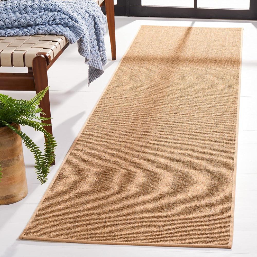 imageMartha Stewart x SAFAVIEH Area Rug Collection 9 x 13 Natural Brown Sisal amp Jute Farmhouse Style Ideal for Living Room Bedroom Office Dining Space MSR9501ABeige