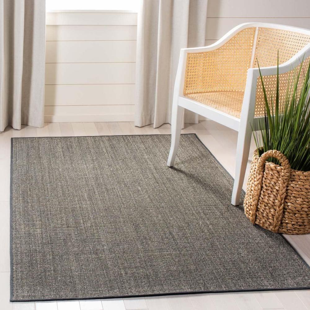 imageMartha Stewart x SAFAVIEH Area Rug Collection  9 x 13 Natural Brown Sisal amp Jute Farmhouse Style Ideal for Living Room Bedroom Office Dining Space MSR9501ACharcoal