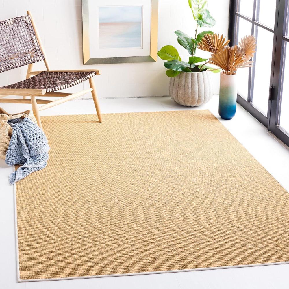 imageMartha Stewart x SAFAVIEH Area Rug Collection 9 x 13 Natural Brown Sisal amp Jute Farmhouse Style Ideal for Living Room Bedroom Office Dining Space MSR9501ANaturalWhite