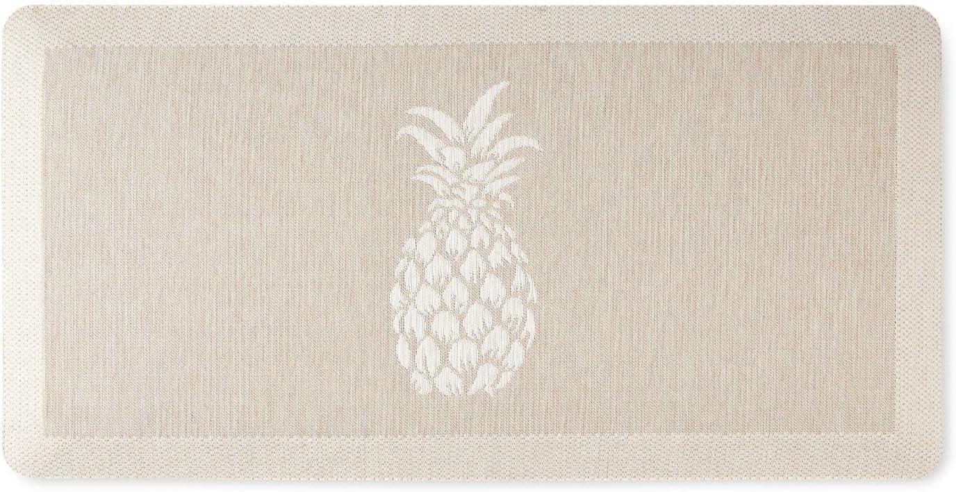 imageMartha Stewart Aloha Modern Pineapple AntiFatigue AirInfused Kitchen Mat Spice Red 196x39Beige