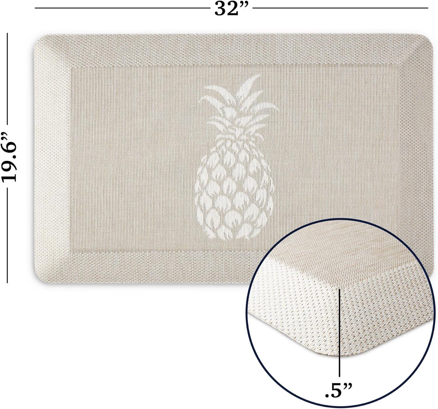 imageMartha Stewart Aloha Modern Pineapple AntiFatigue AirInfused Kitchen Mat Spice Red 196x39Beige