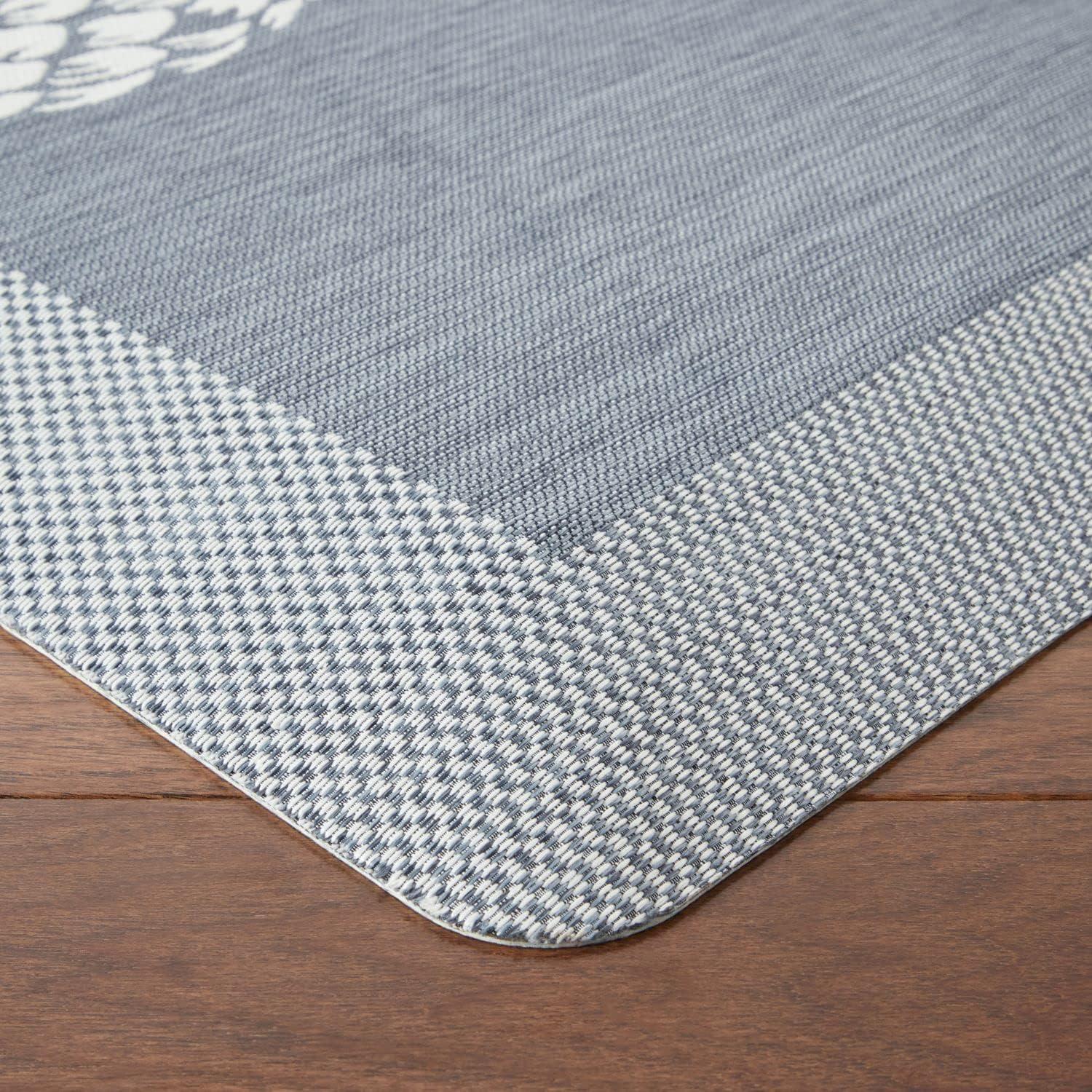 imageMartha Stewart Aloha Modern Pineapple AntiFatigue AirInfused Kitchen Mat Spice Red 196x39Blue