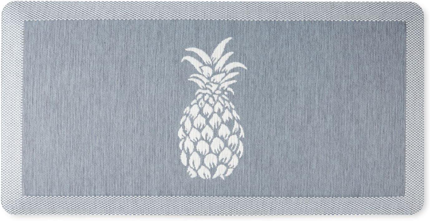 imageMartha Stewart Aloha Modern Pineapple AntiFatigue AirInfused Kitchen Mat Spice Red 196x39Blue