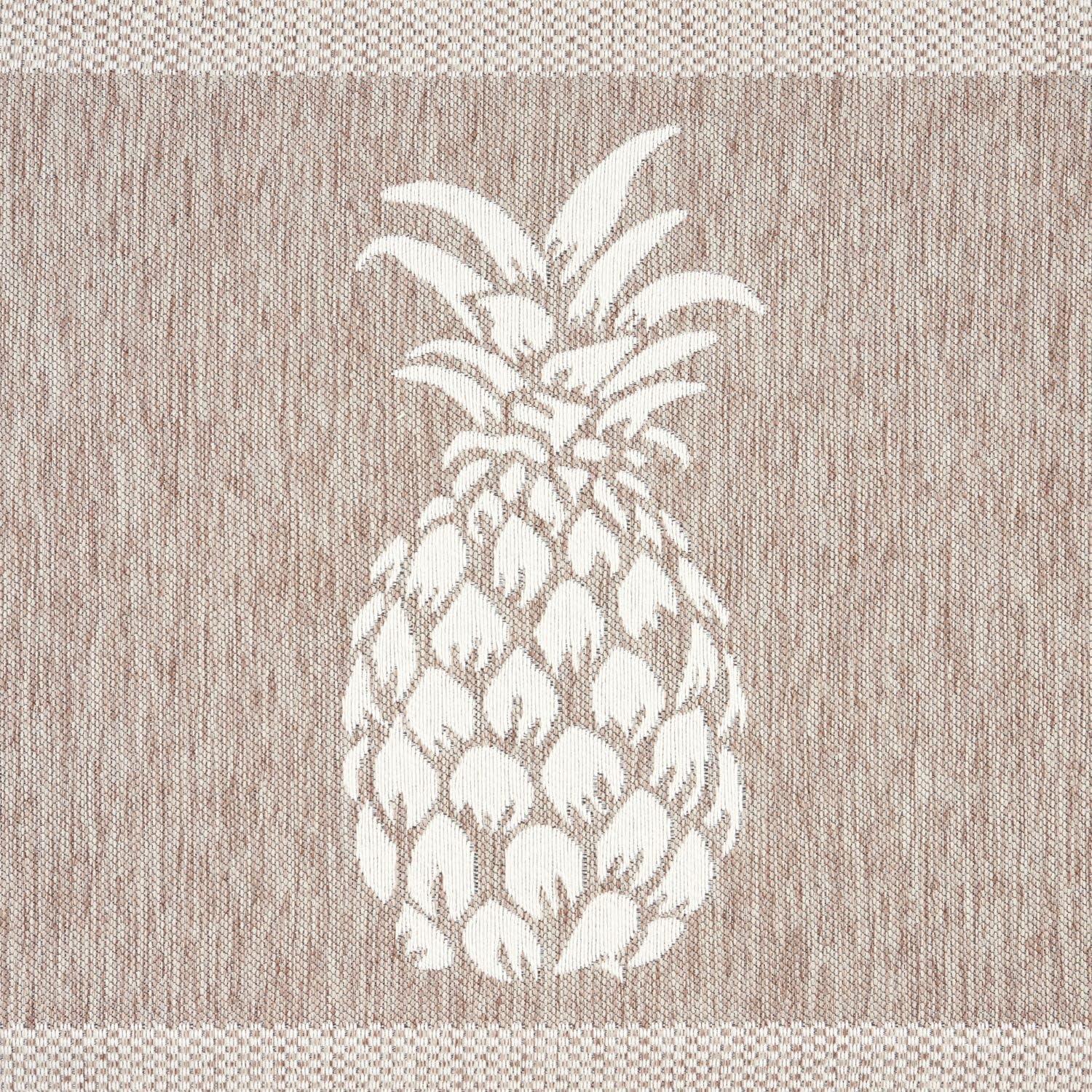 imageMartha Stewart Aloha Modern Pineapple AntiFatigue AirInfused Kitchen Mat Spice Red 196x39Coffee Brown