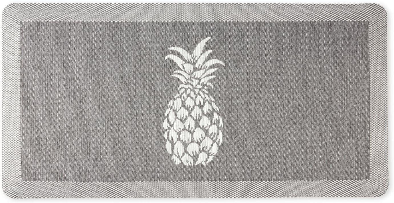 imageMartha Stewart Aloha Modern Pineapple AntiFatigue AirInfused Kitchen Mat Spice Red 196x39Grey