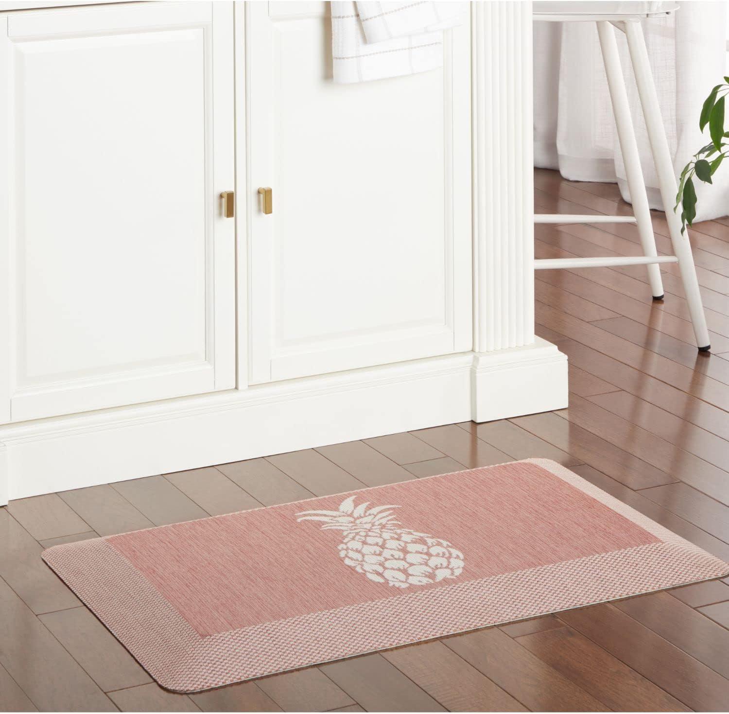 imageMartha Stewart Aloha Modern Pineapple AntiFatigue AirInfused Kitchen Mat Spice Red 196x39Spice Red