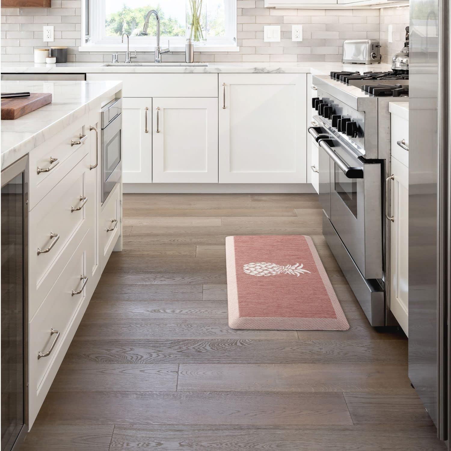 imageMartha Stewart Aloha Modern Pineapple AntiFatigue AirInfused Kitchen Mat Spice Red 196x39Spice Red