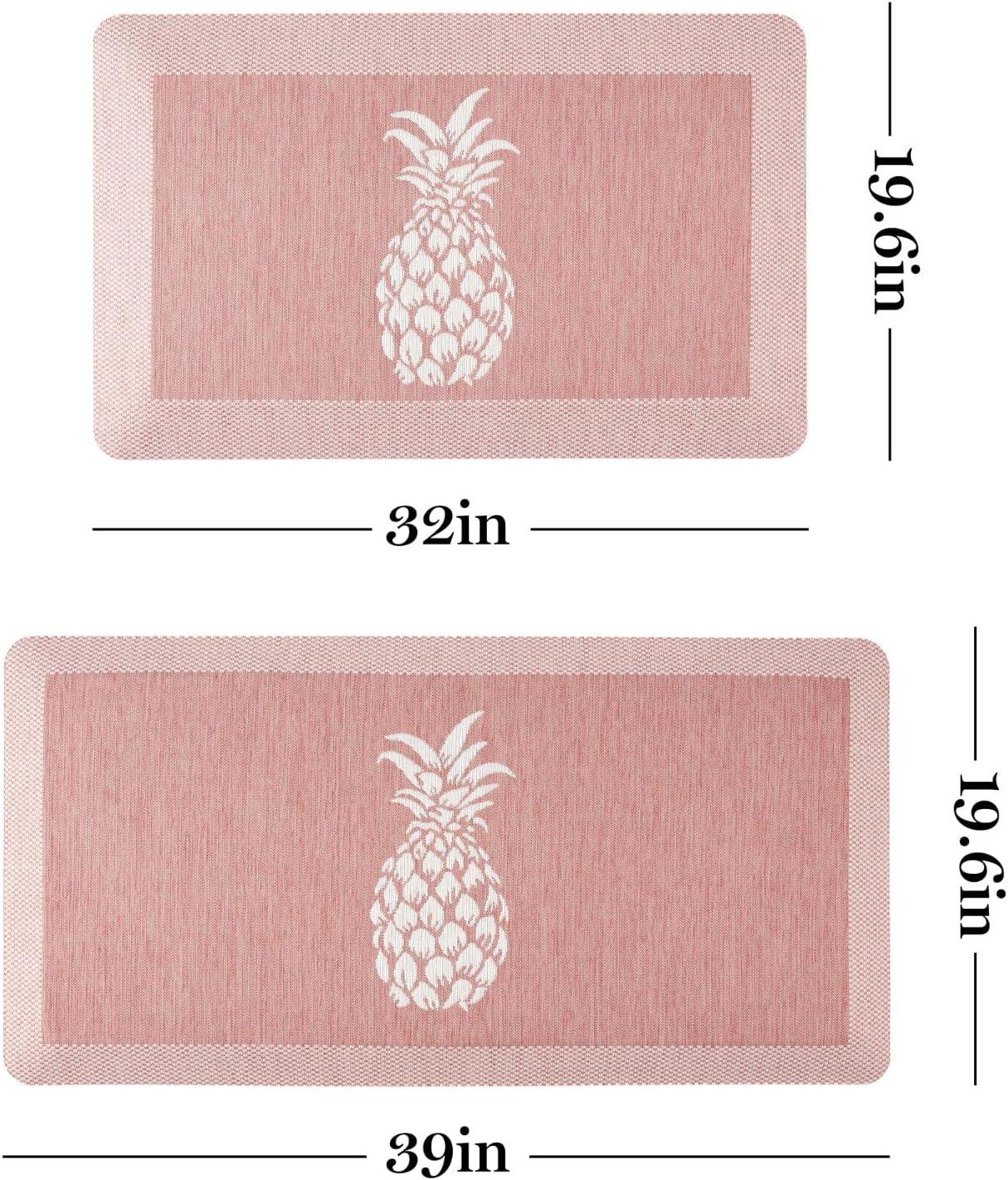 imageMartha Stewart Aloha Modern Pineapple AntiFatigue AirInfused Kitchen Mat Spice Red 196x39Spice Red
