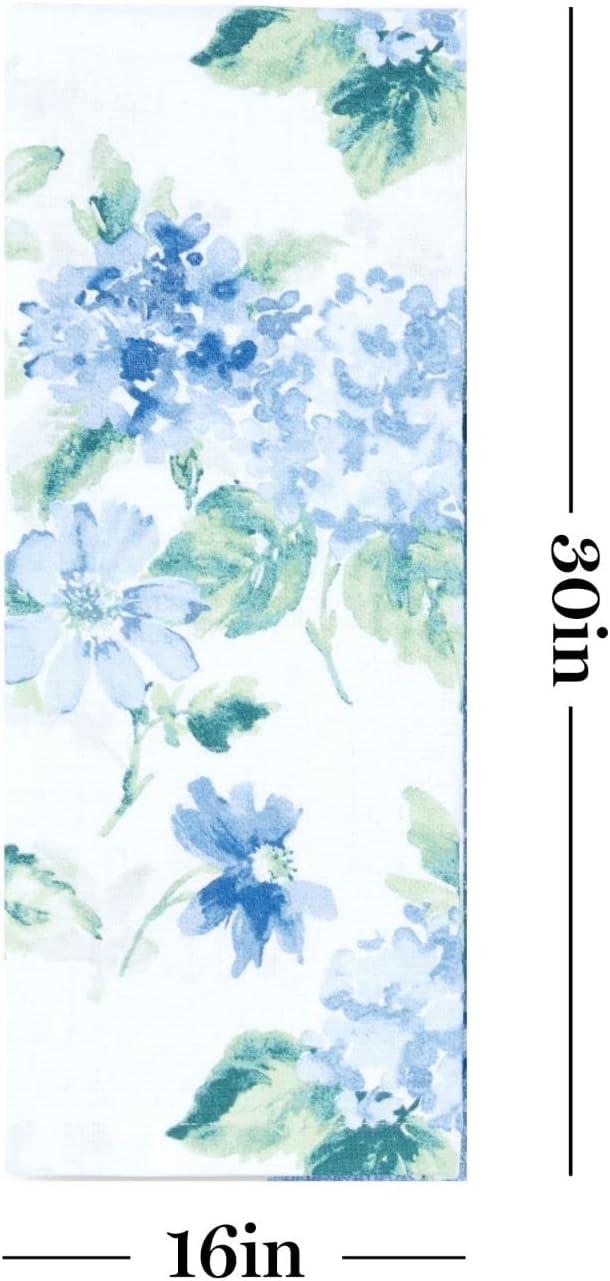 imageMartha Stewart Amber Floral Kitchen Towel Set 4Pack BlueGreen 16x28Blue