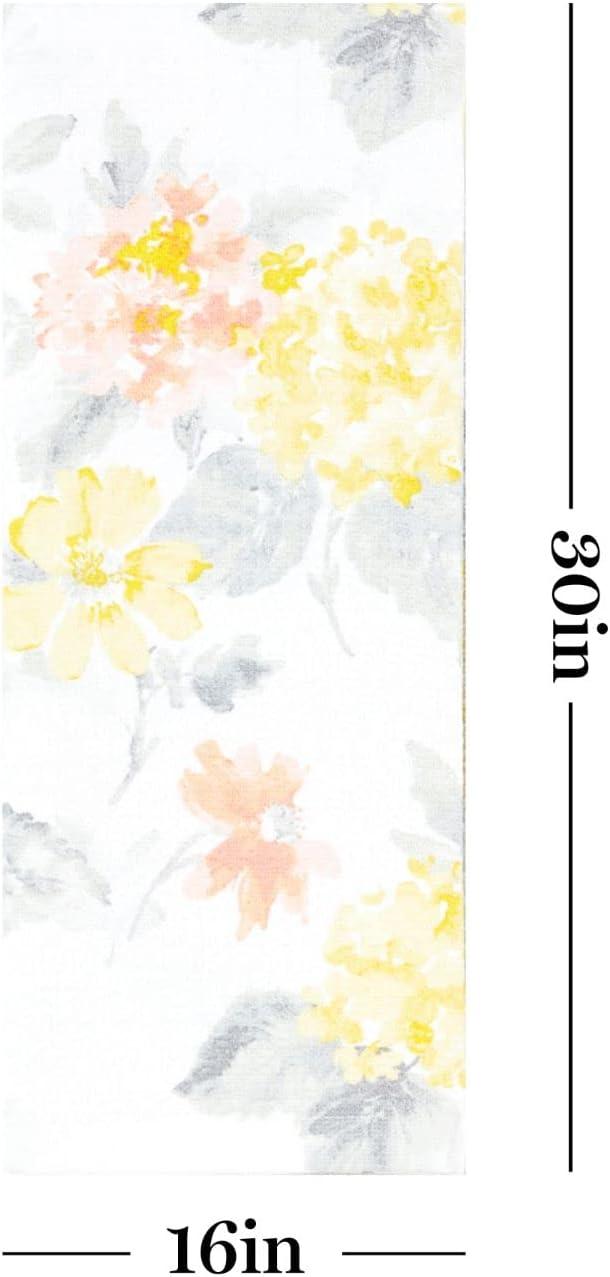 imageMartha Stewart Amber Floral Kitchen Towel Set 4Pack BlueGreen 16x28YellowCoral