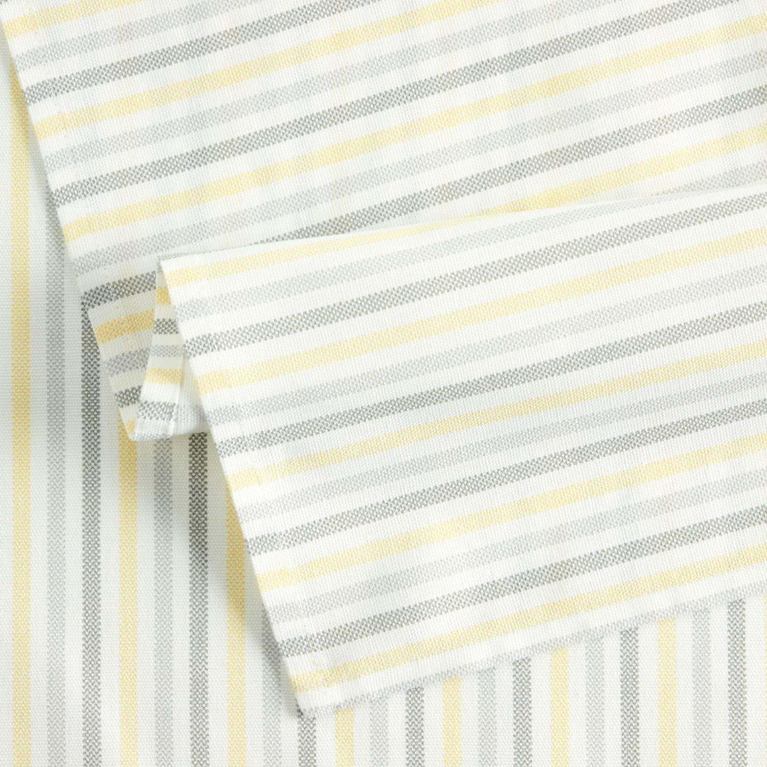 imageMartha Stewart Daisy Stripe Napkin Set 4Pack Green 19x19GreyYellow