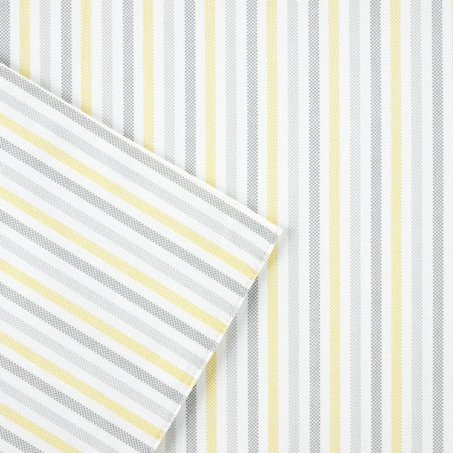 imageMartha Stewart Daisy Stripe Placemat Set 4Pack GreyYellow 13x175GreyYellow