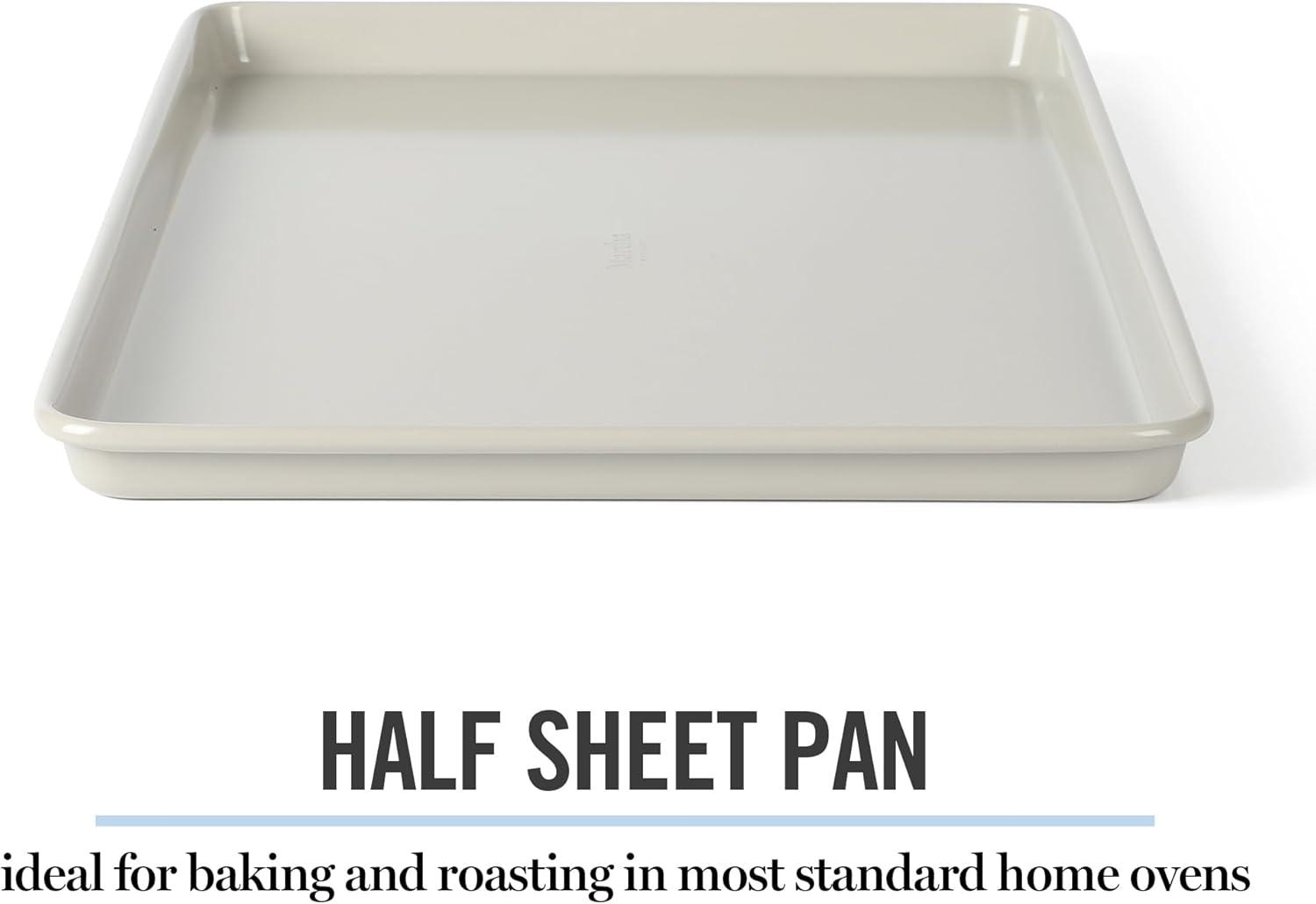 imageMartha Stewart Gallen 15 x 10 Inch Nonstick Carbon Steel Cookie Sheet Cool Grey Durable Bakeware for Even Baking and Easy CleanupCool Gray