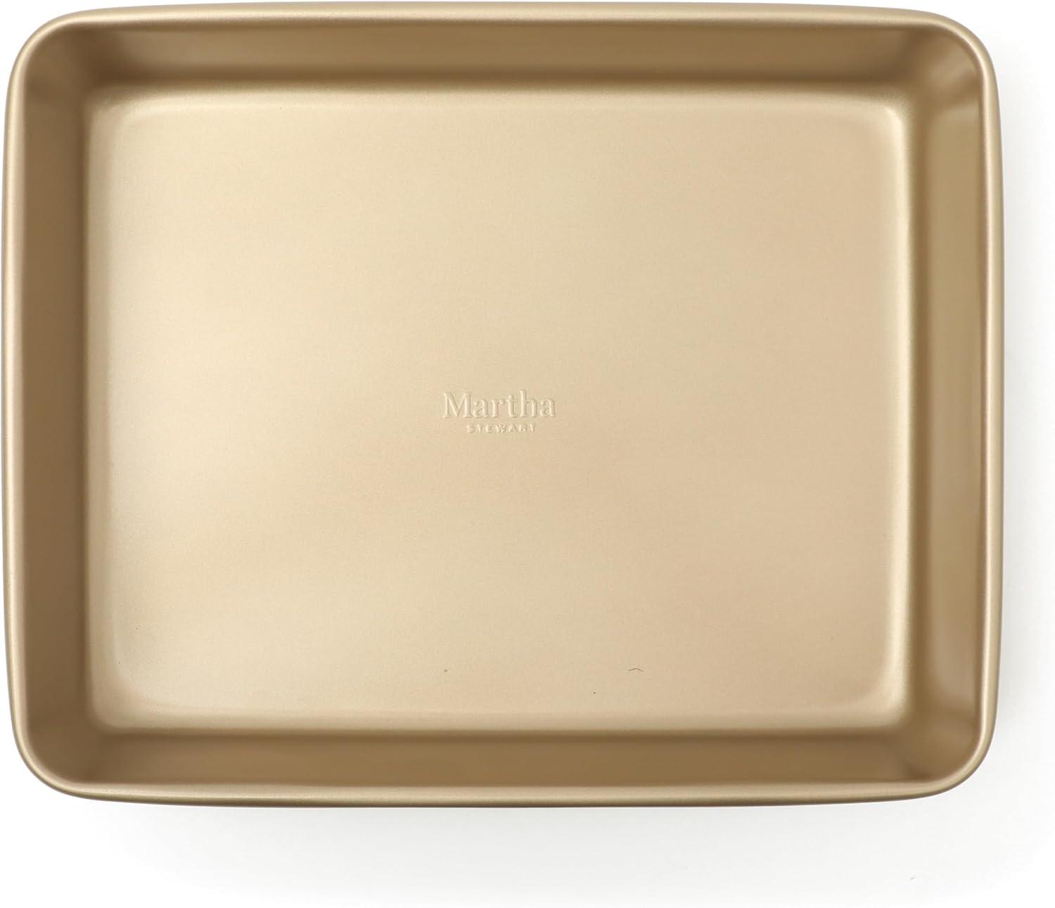 imageMartha Stewart Gallen 3Piece Baking Pan Set 13 15 17 Baking Pans Ceramic Nonstick PFAFree Carbon Steel Champagne Oven Safe to 450F WarpResistant Easy to Clean Taupe