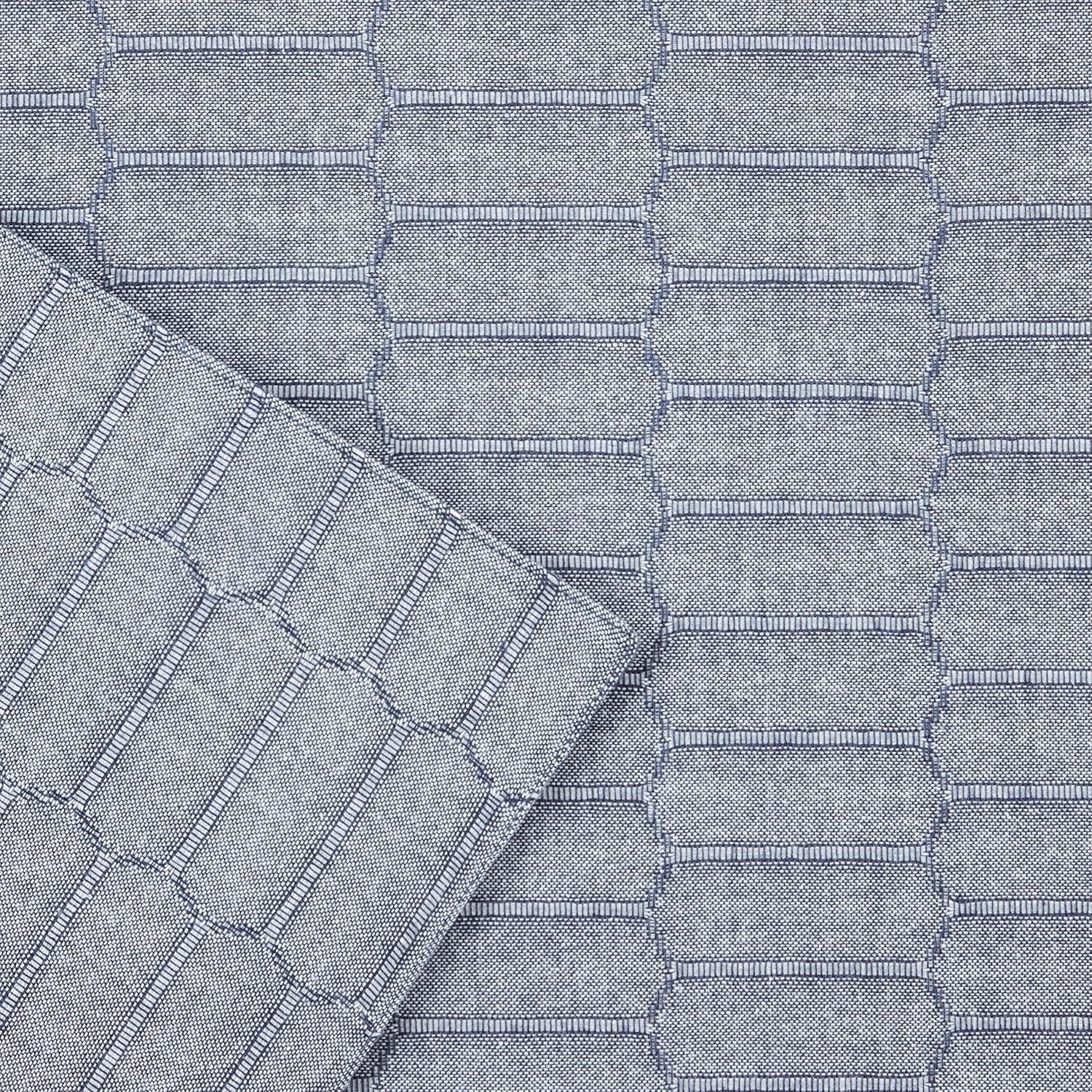 imageMartha Stewart Honeycomb Modern Farmhouse Reversible Placemat 4Pack Set White 13x175Blue