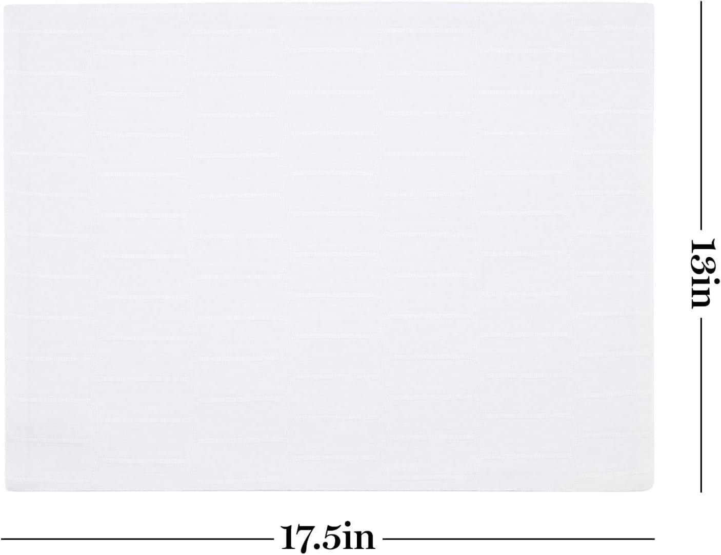 imageMartha Stewart Honeycomb Modern Farmhouse Reversible Placemat 4Pack Set White 13x175White