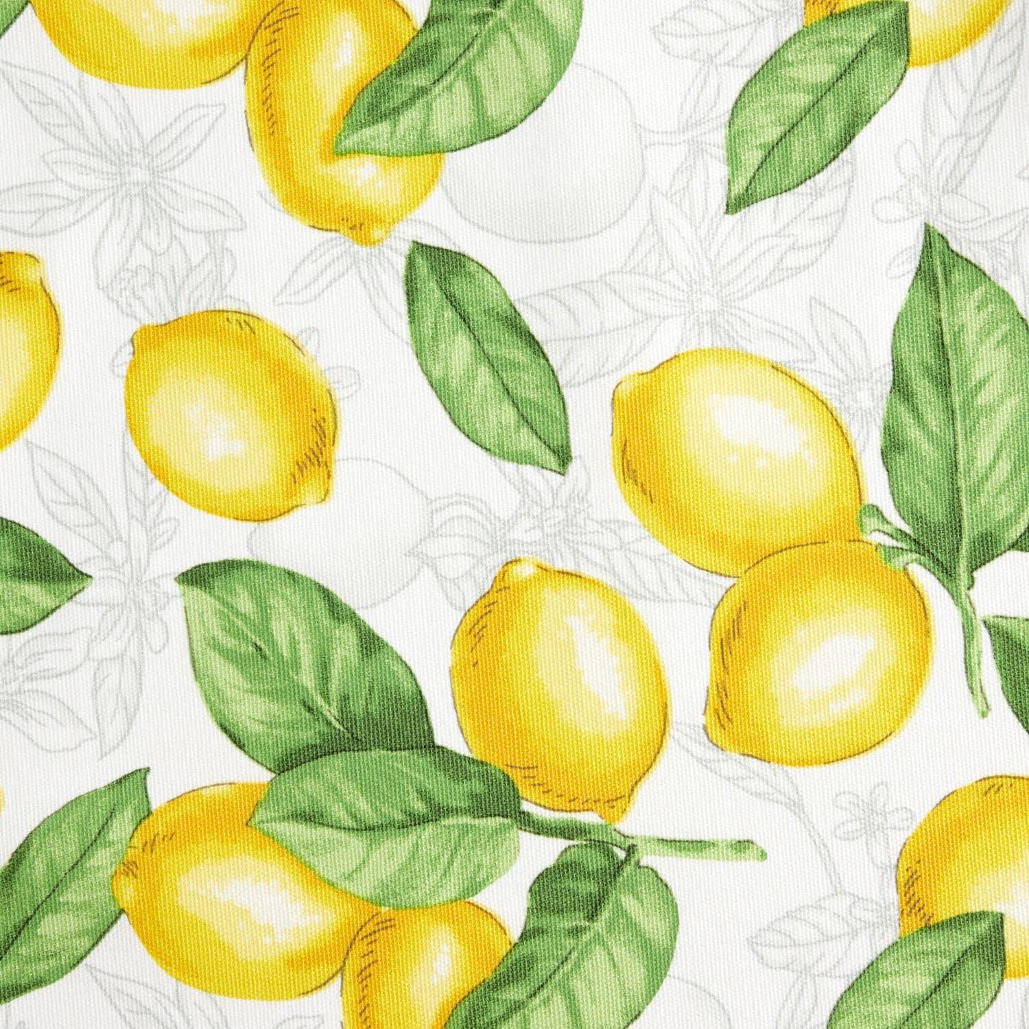 imageMartha Stewart Lots of Lemons Placemat Set 4Pack WhiteYellow 13x175