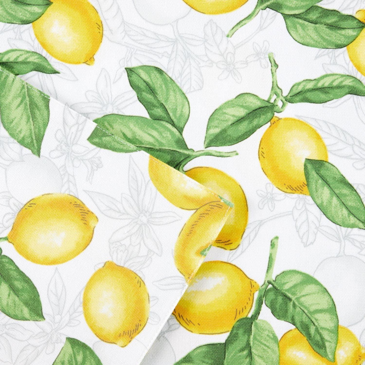 imageMartha Stewart Lots of Lemons Placemat Set 4Pack WhiteYellow 13x175