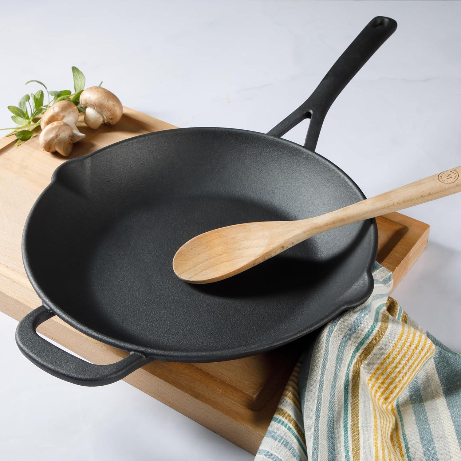 imageMartha Stewart Pre Seasoned Cast Iron 12 SkilletCast Iron