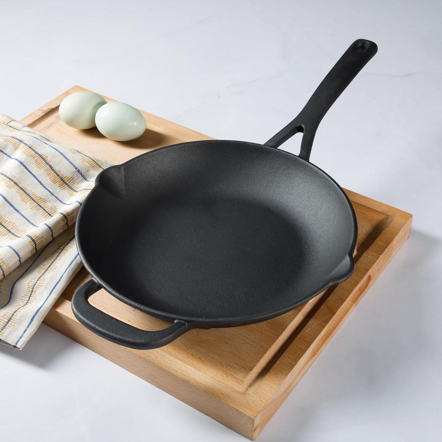 imageMartha Stewart Pre Seasoned Cast Iron 12 SkilletCast Iron