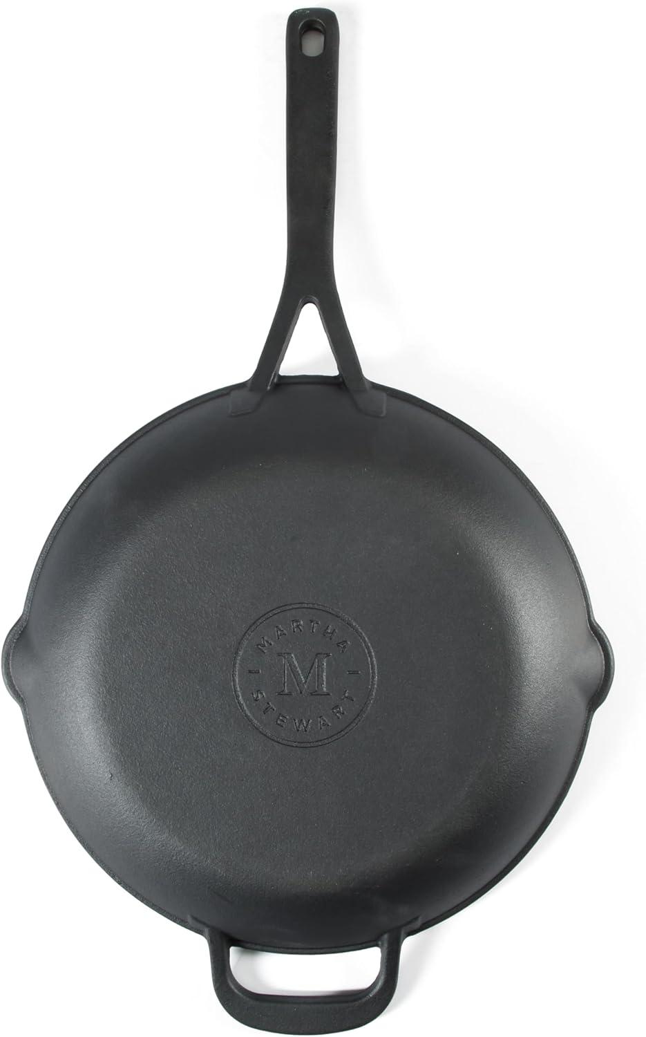 imageMartha Stewart Pre Seasoned Cast Iron 12 SkilletCast Iron