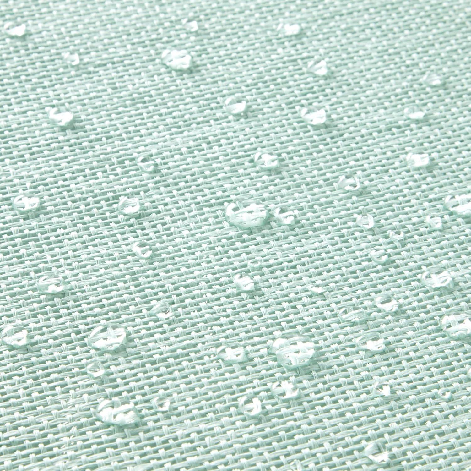 imageMartha Stewart Woven Water Resistant Lindos Placemat Set 6Pack 15 Round GreyAqua