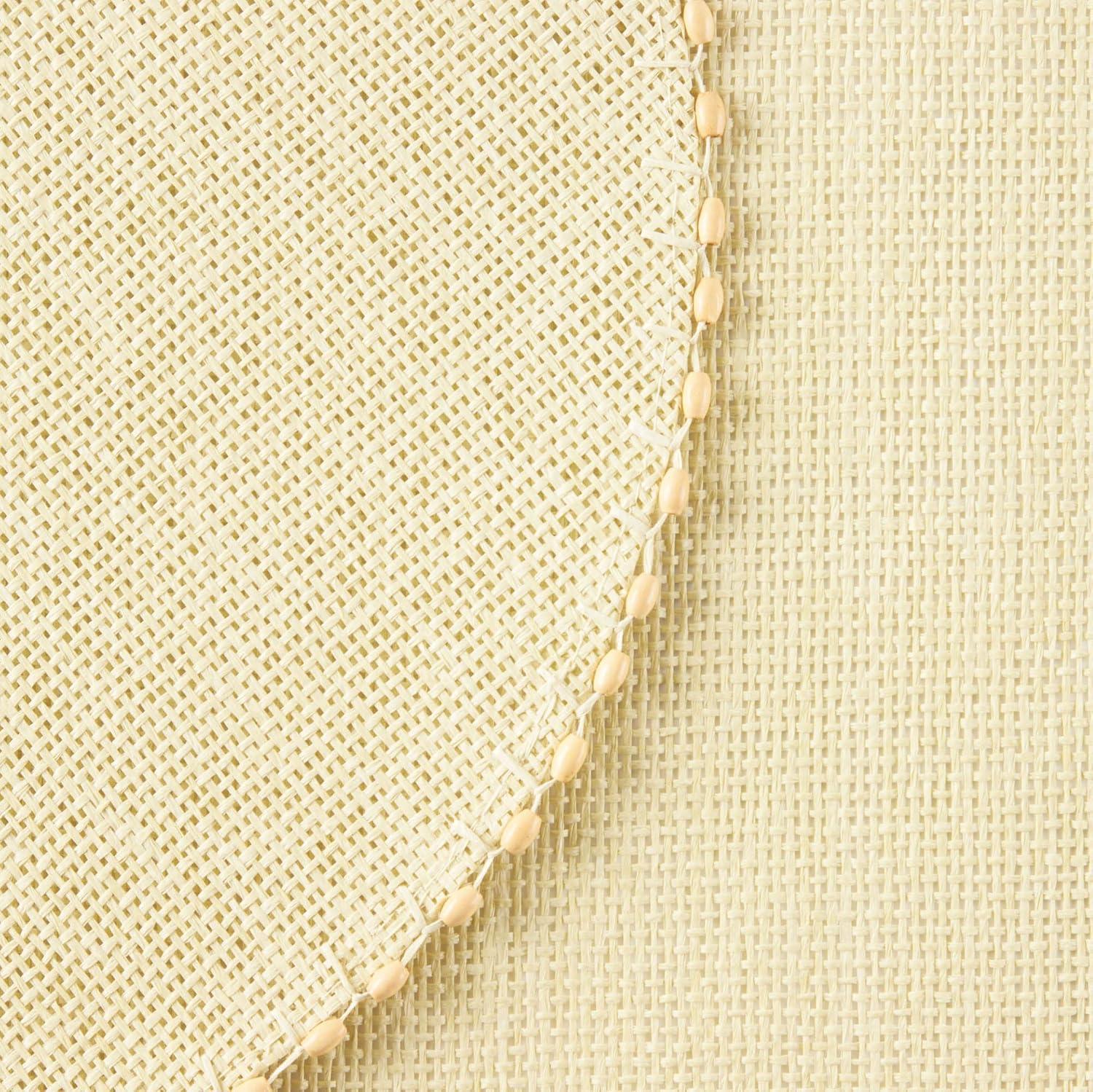 imageMartha Stewart Woven Water Resistant Lindos Placemat Set 6Pack 15 Round GreyBeige