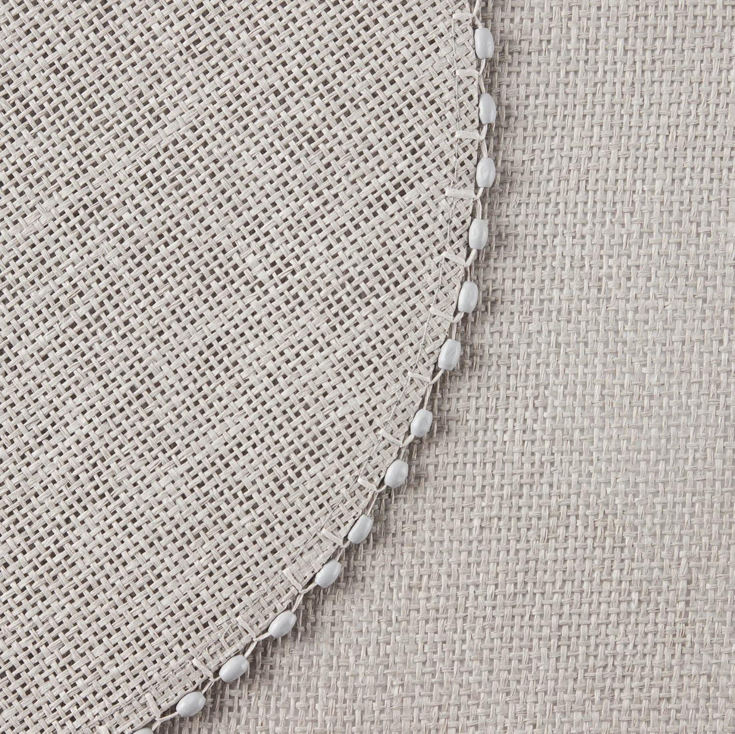 imageMartha Stewart Woven Water Resistant Lindos Placemat Set 6Pack 15 Round GreyGray