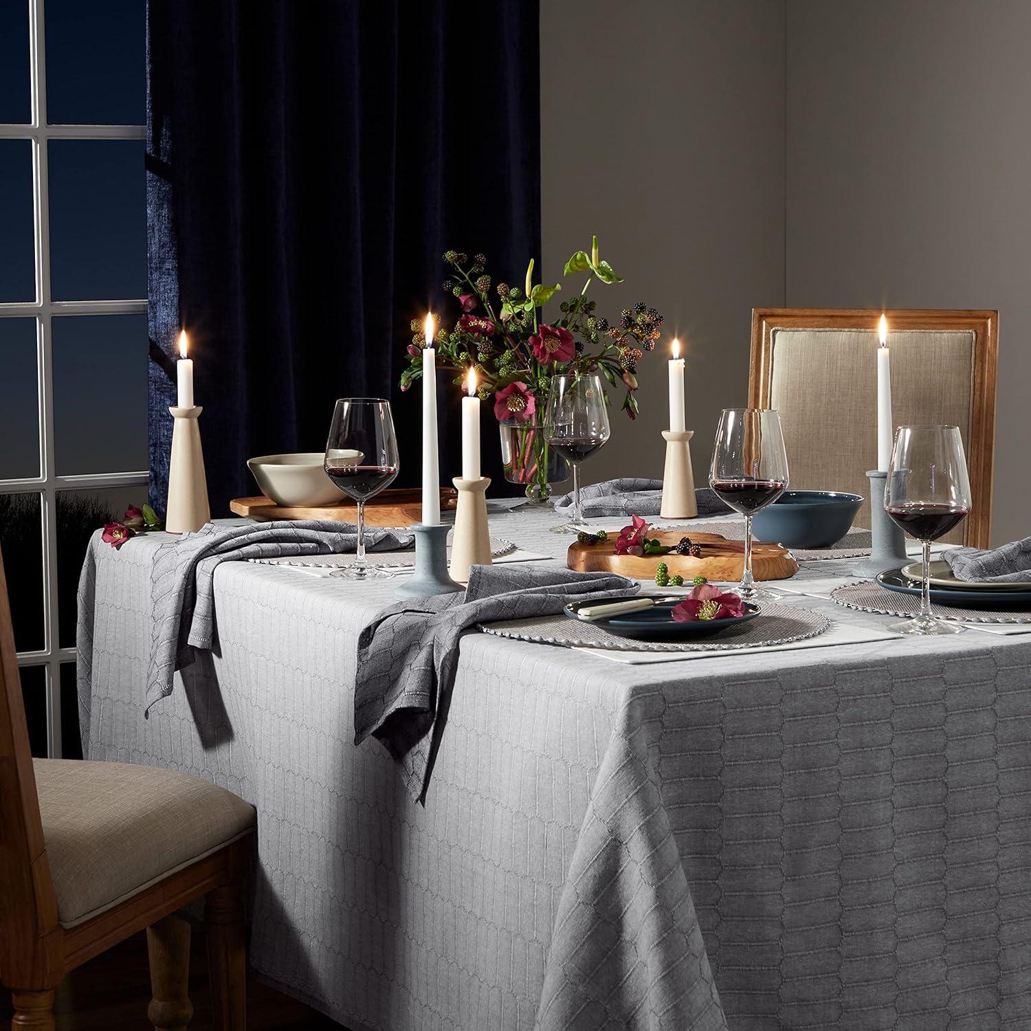 imageMartha Stewart Woven Water Resistant Lindos Placemat Set 6Pack 15 Round GreyGray