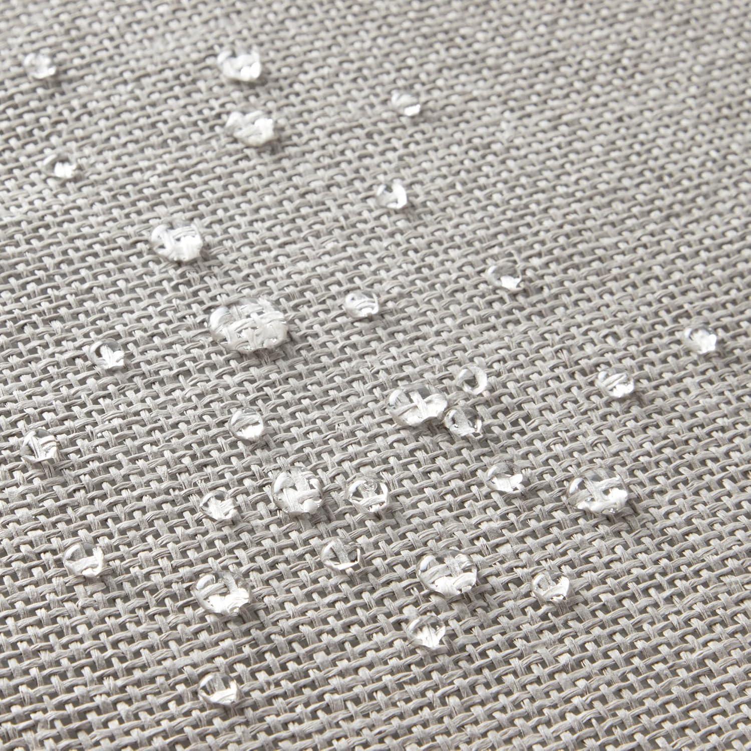 imageMartha Stewart Woven Water Resistant Lindos Placemat Set 6Pack 15 Round GreyGray