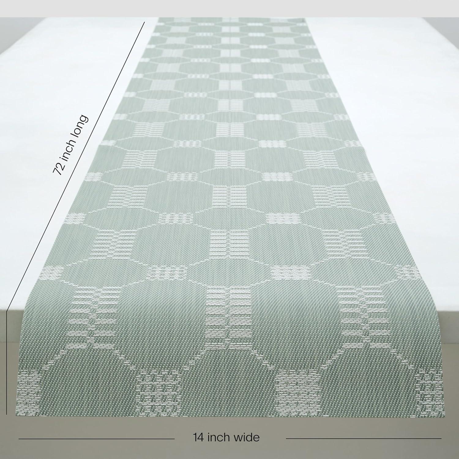 imageMartha by Martha Stewart Chilewich Coverlet Table Runner in Abalone Easy Care Woven Textile IndoorOutdoor StainFade Resistant 14 x 72Abalone