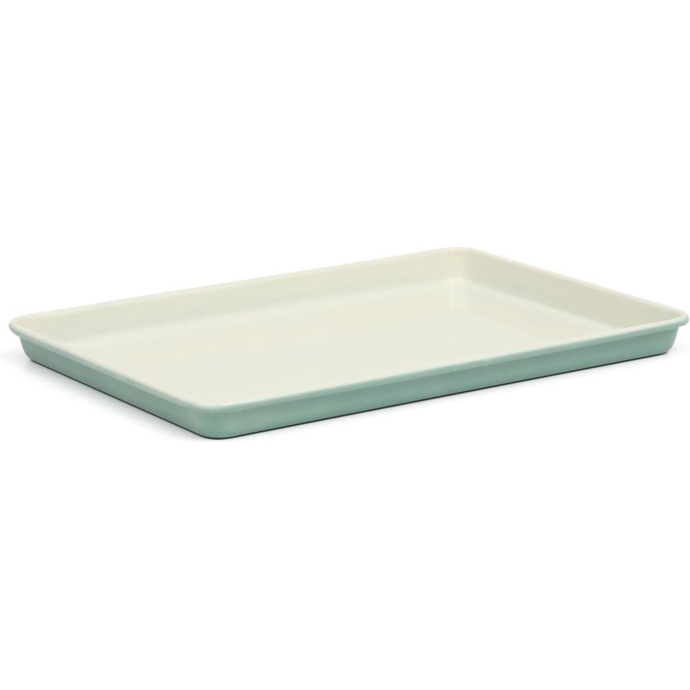 imageMartha Stewart Gallen 15 x 10 Inch Nonstick Carbon Steel Cookie Sheet Cool Grey Durable Bakeware for Even Baking and Easy CleanupTeal