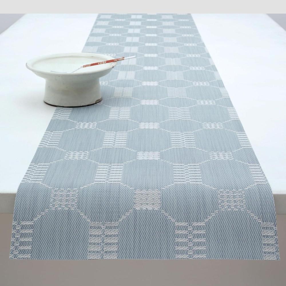 imageMartha by Martha Stewart  Chilewich Coverlet Table Runner in Abalone  Easy Care Woven Textile  IndoorOutdoor  StainFade Resistant  14 x 72Sea
