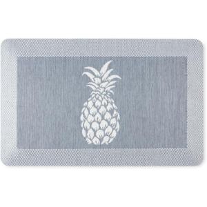 Martha Stewart Aloha Modern Pineapple Anti-Fatigue Air-Infused Kitchen Mat, Spice Red, 19.6″x39″(Blue)