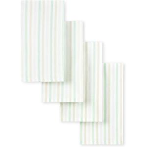 Martha Stewart Daisy Stripe Napkin Set 4-Pack, Green, 19″x19″(Mint)