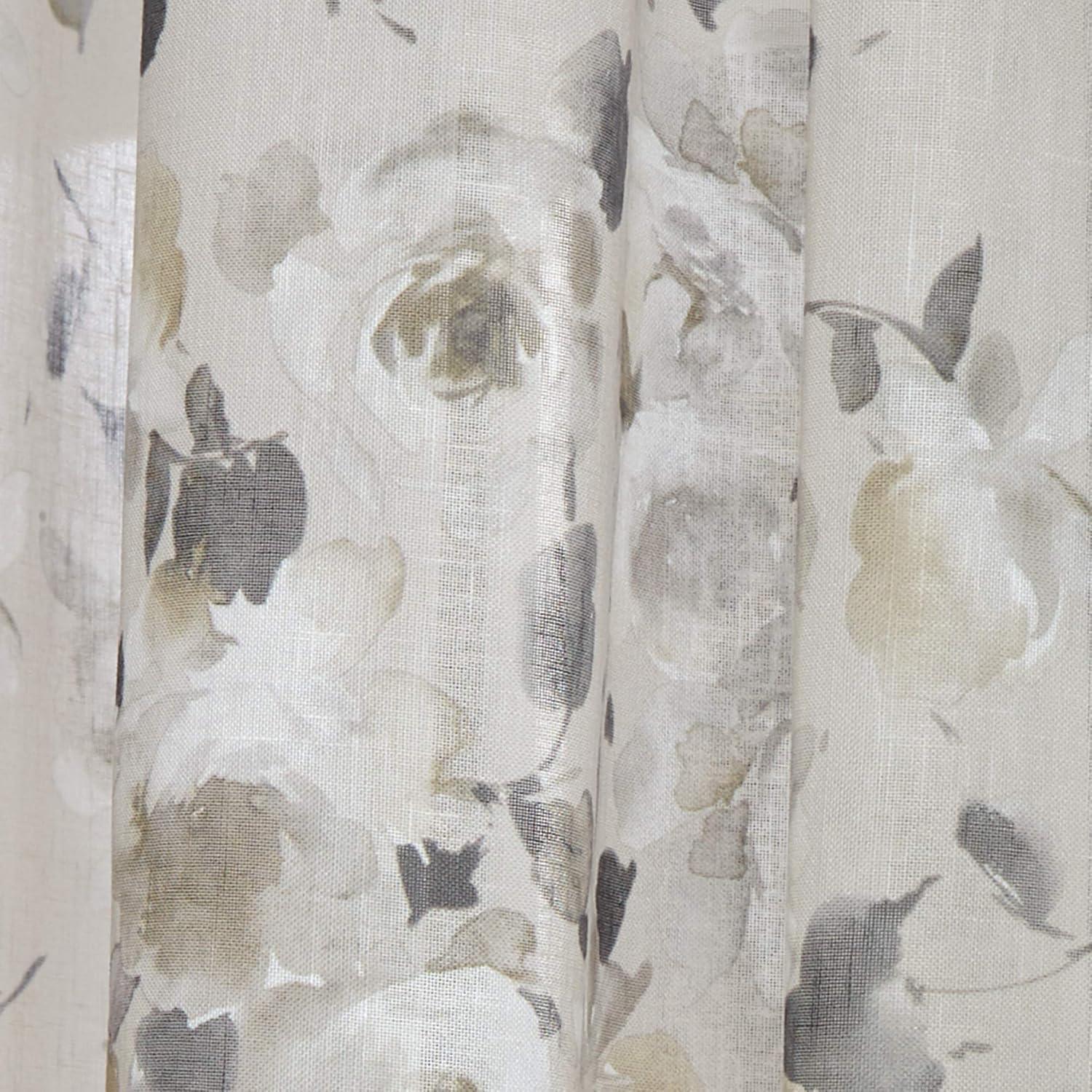 imageMartha Stewart Annabelle Floral Sheer Rod Pocket Single Curtain Panel 84 LinenLinen