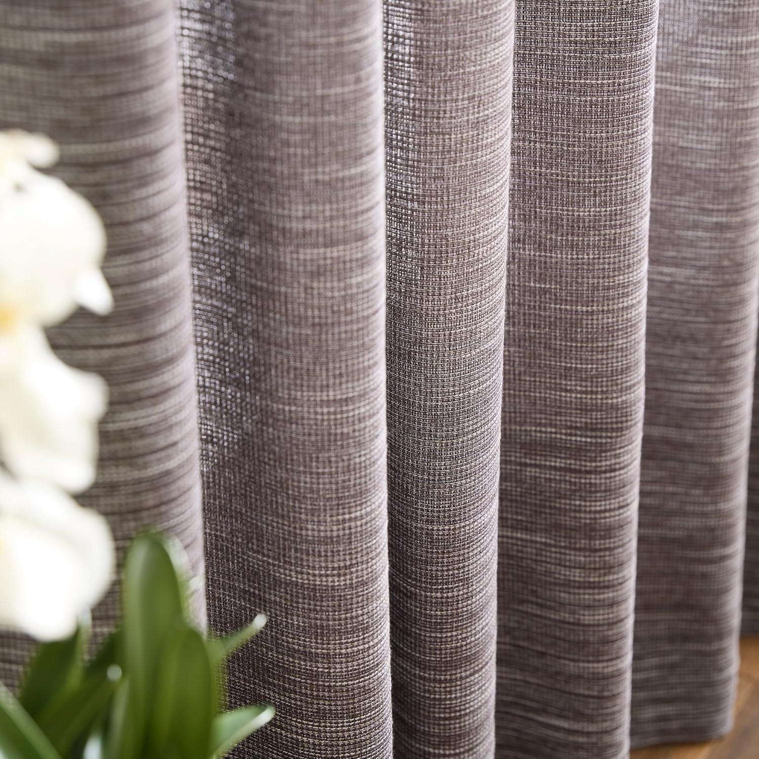 imageMartha Stewart Grey Light Filtering Window Curtains for Living Room or Bedroom 50 x 95 Textured Panels Grommet Top Set of 2Charcoal