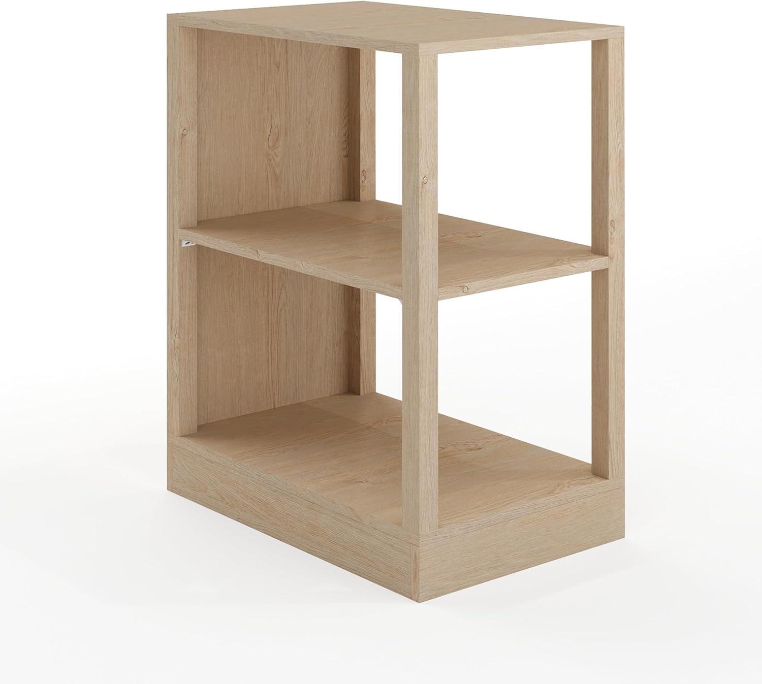 imageMartha Stewart Kayden Home Office Modular 2Tier Bookshelf with Open Storage and 2 Shelves in BlackLight Natural