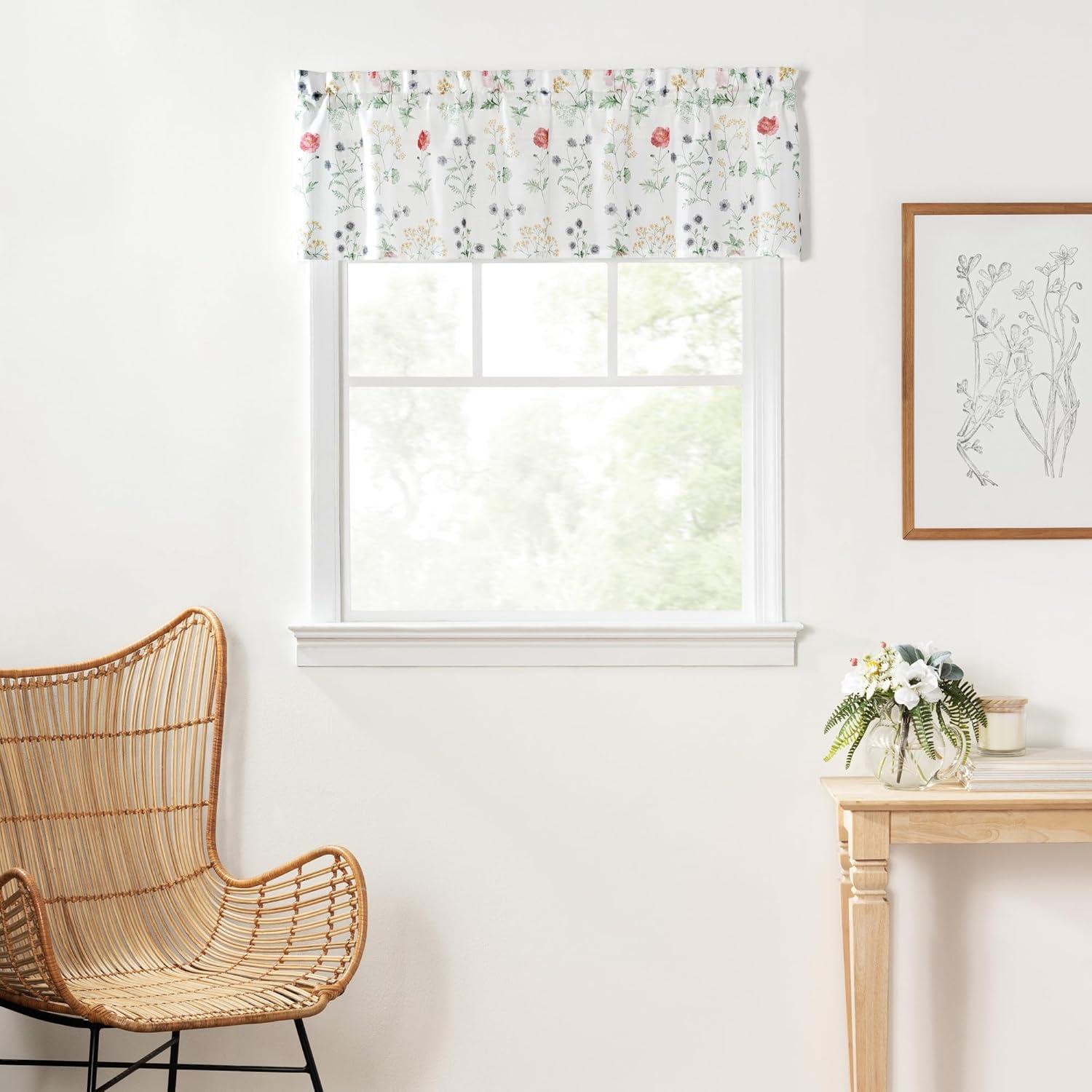 imageMartha Stewart Marthas Garden Valance for Window Kitchen Curtain 1 Piece 54 x 14 MultiMulti Color