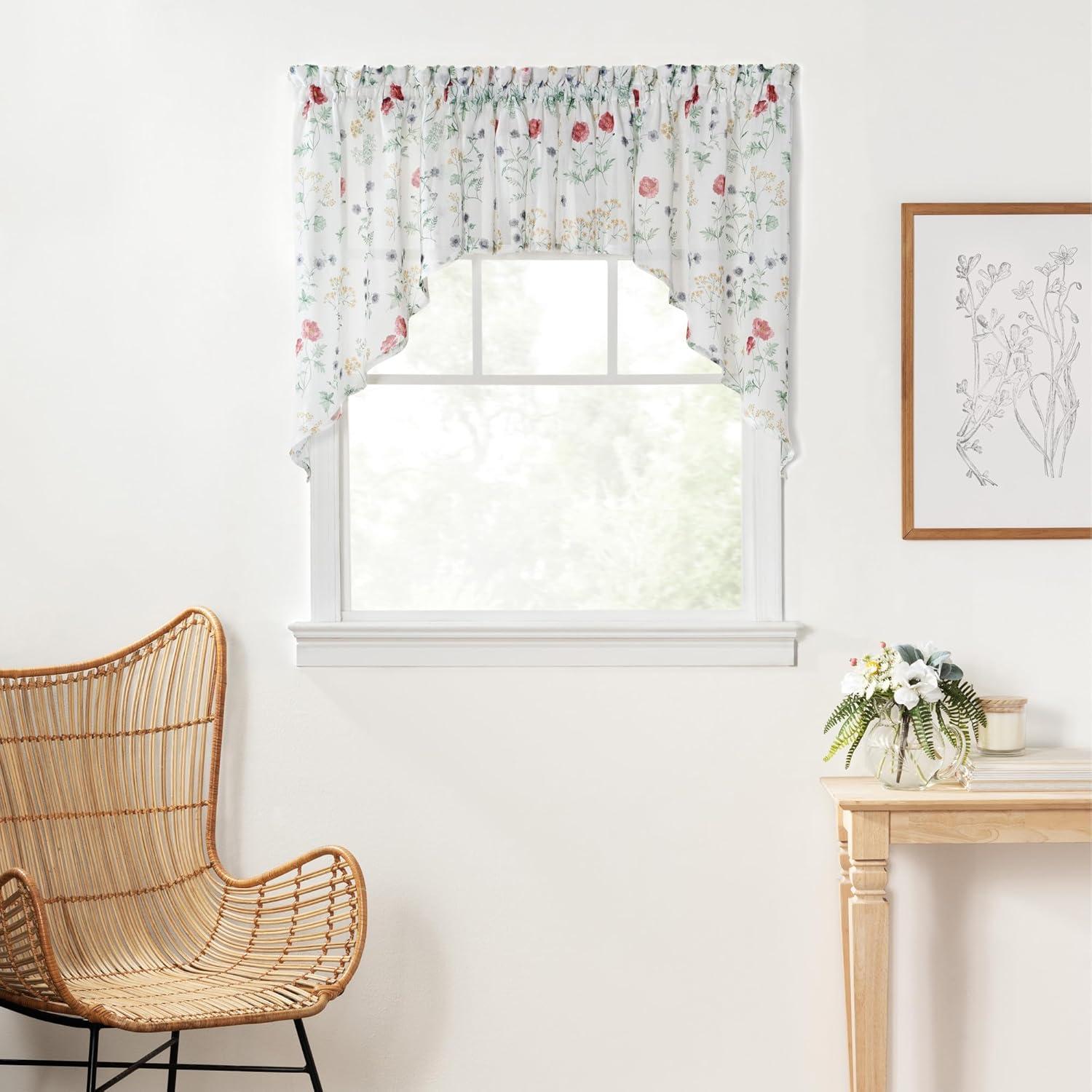 imageMartha Stewart Marthas Garden Valance for Window Kitchen Curtain 1 Piece 54 x 14 MultiMulti Color