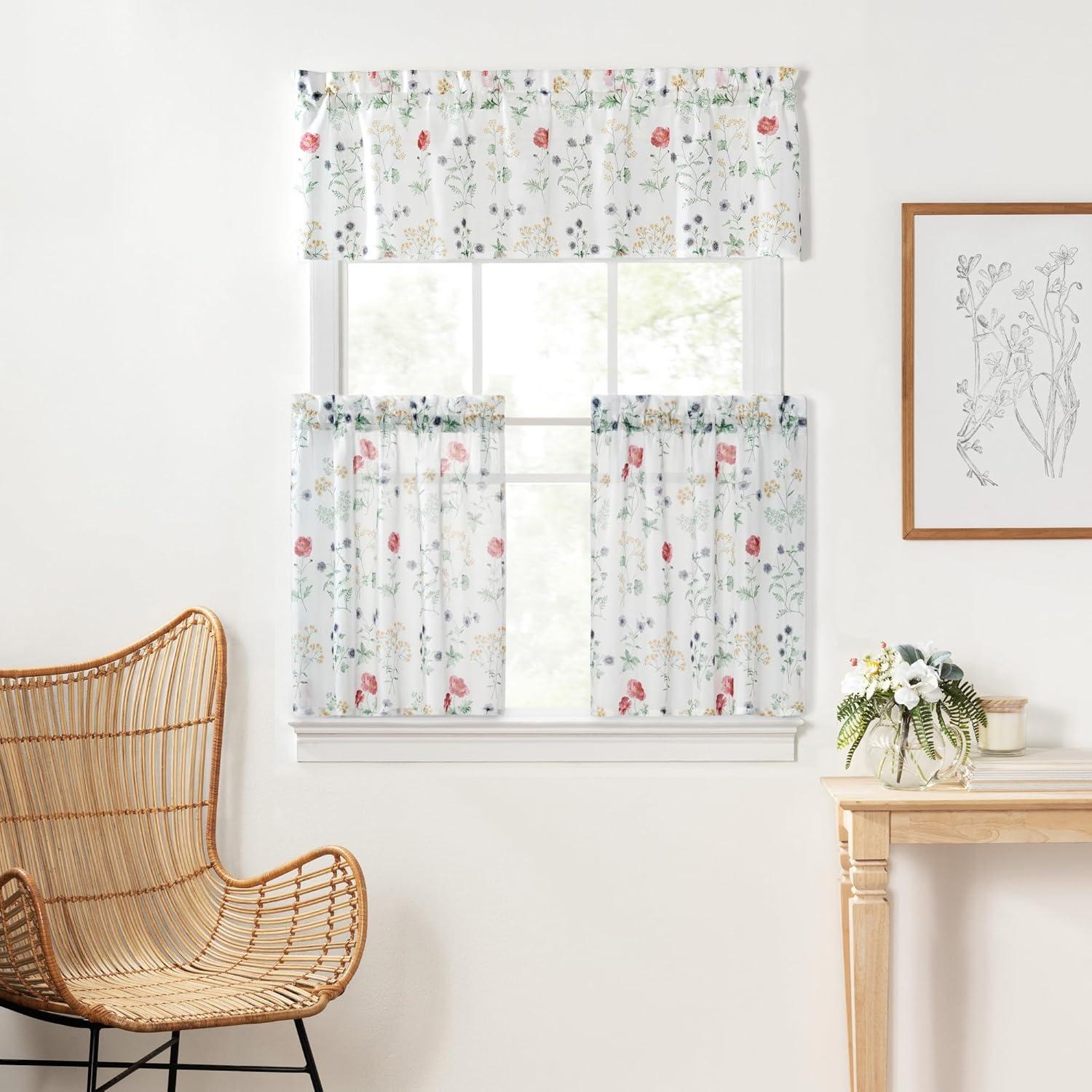 imageMartha Stewart Marthas Garden Valance for Window Kitchen Curtain 1 Piece 54 x 14 MultiMulti Color