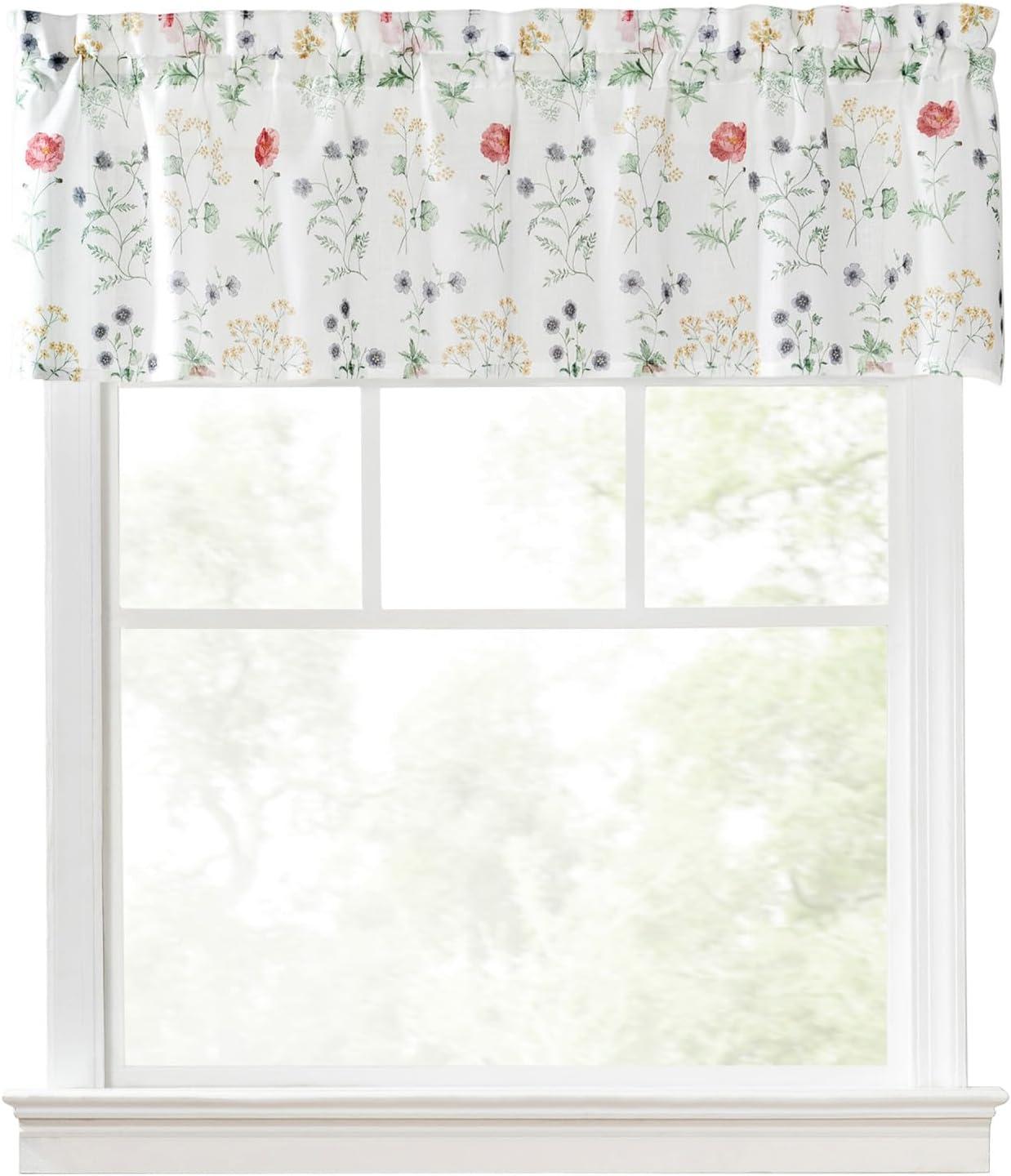 imageMartha Stewart Marthas Garden Valance for Window Kitchen Curtain 1 Piece 54 x 14 MultiMulti Color
