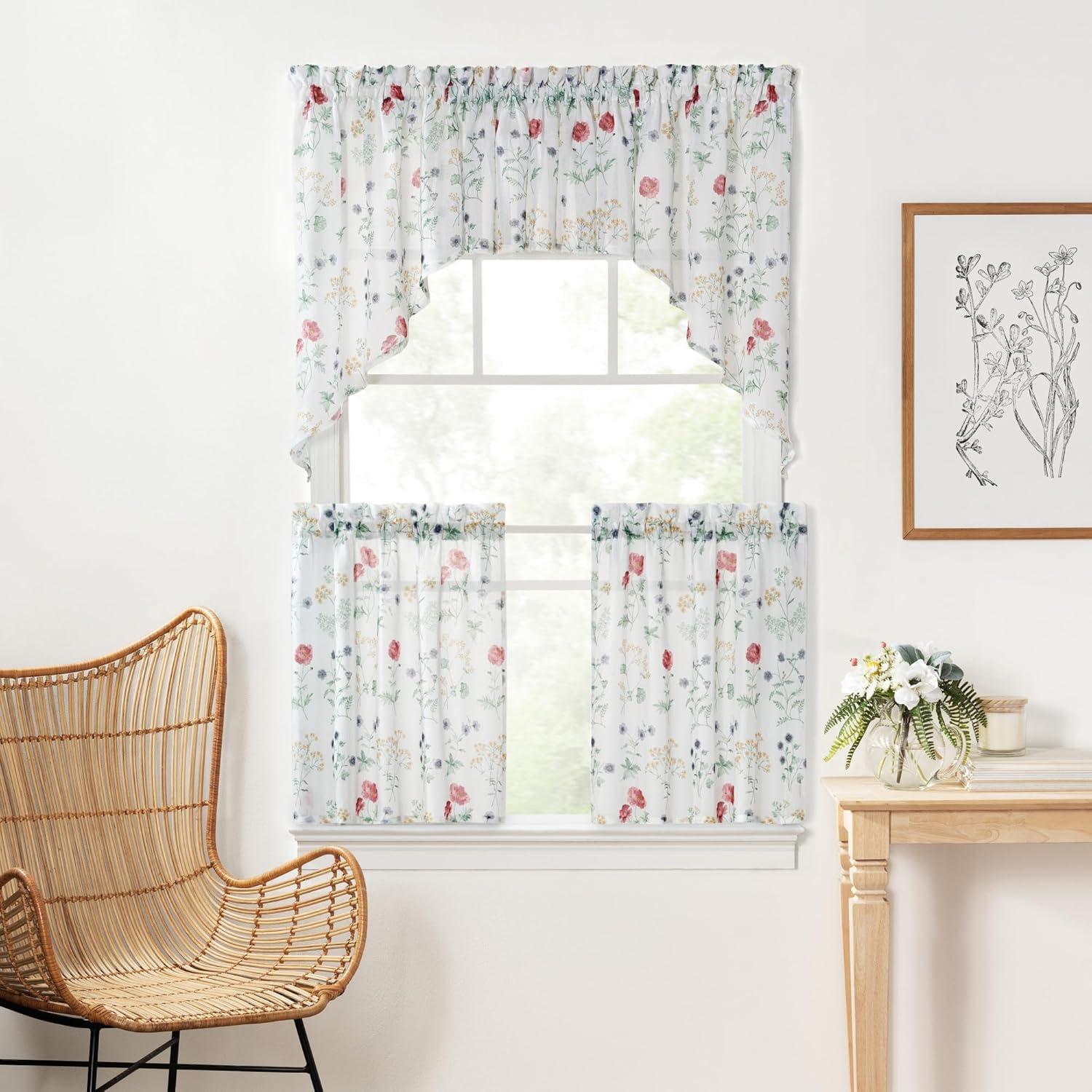 imageMartha Stewart Marthas Garden Valance for Window Kitchen Curtain 1 Piece 54 x 14 MultiMulti Color