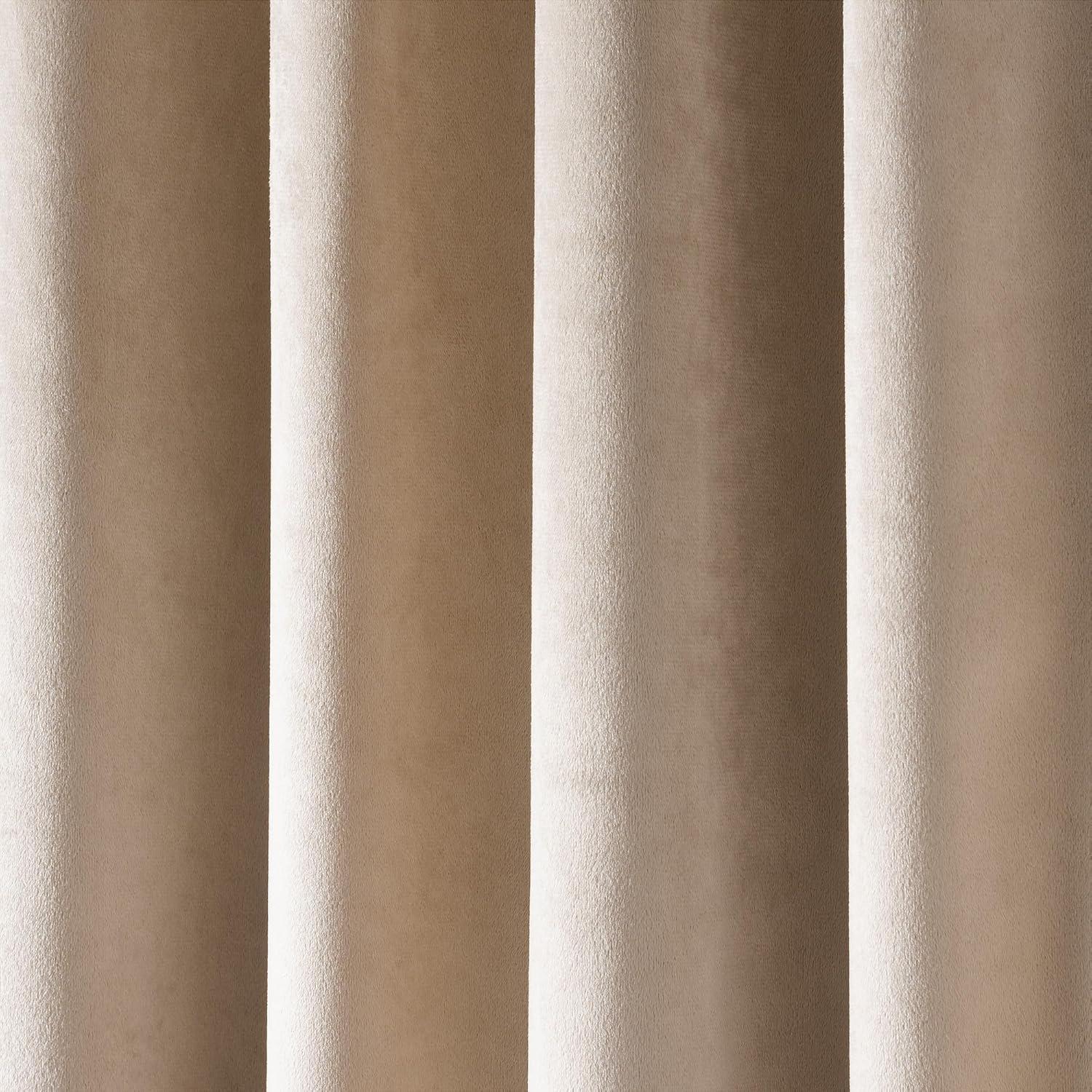 imageMartha Stewart Marthas Velvet Long Curtains for Living Room 50 x 84 Room Darkening Curtain Panel Pair GreenLinen