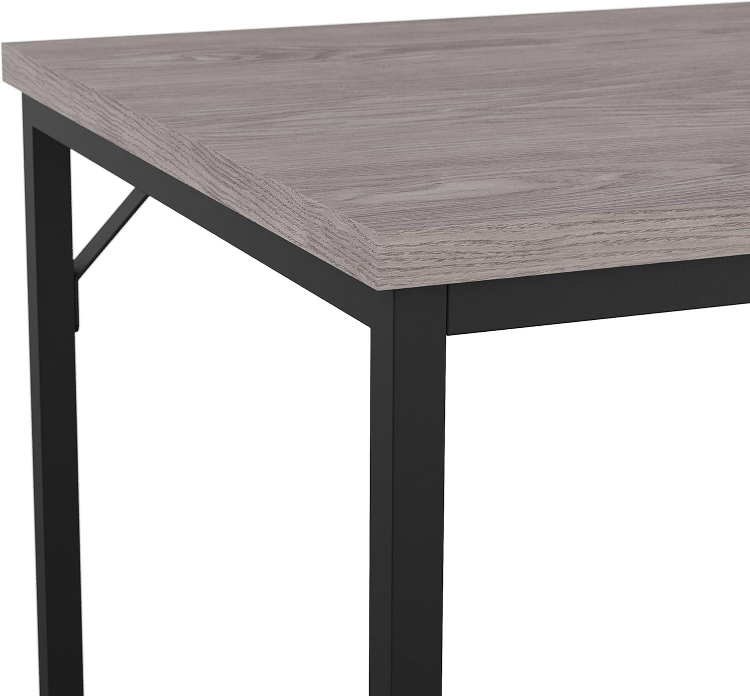 imageMartha Stewart Noah Home Office Parsons Desk in Gray Wood Grain with Oil Rubbed Bronze Metal FrameGray TopOil Rubbed Bronze Frame